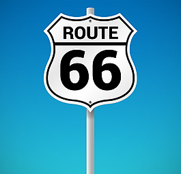 美国66号公路路牌