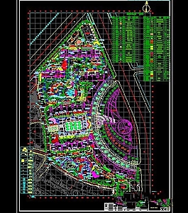 某小區園林綠化施工總平面圖紙