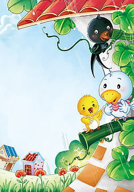 原创卡通儿童插画分层图片