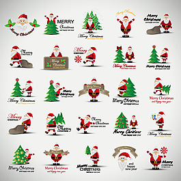 圣诞老人图标背景矢量素材