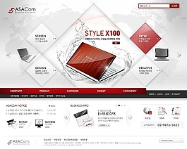 科技感网页素材cad网页模板