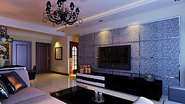 时尚客厅电视墙