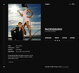 个性网页界面psd网页模板