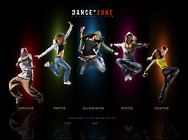 街舞设计flash网页模板