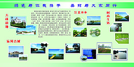 绿色与你我携手美丽与大家同行展板