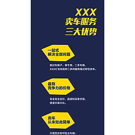 卖车服务三大优势展架