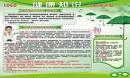 绿色健康知识展板