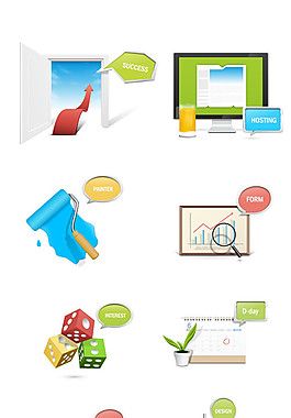 创意图标展示ai矢量素材