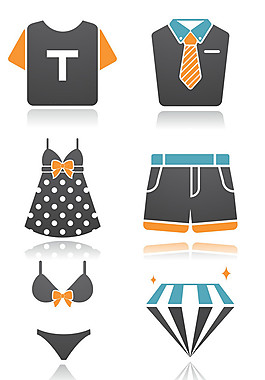 服装小图标ai矢量素材