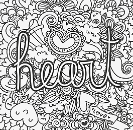 创意黑色爱心涂鸦