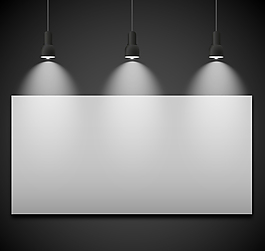 展板与聚光灯设计矢量素材.z