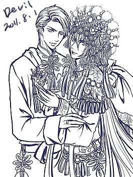 线稿情侣人物白描简笔画