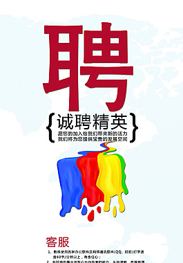 招聘海报资深美工设计师