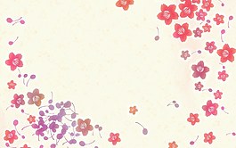 浅色背景花朵