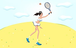 打球女孩