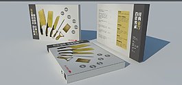 钛金刀具包装设计图AI文件
