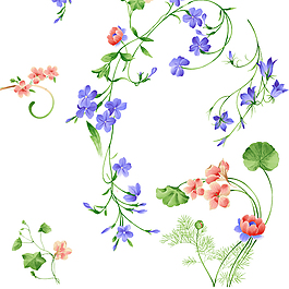 psd源文件高清清新小碎花素材