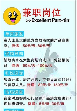 大气兼职招聘图片