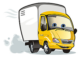 黄色卡通货车