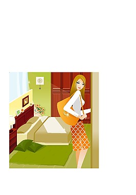 女孩元素矢量素材
