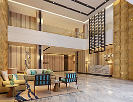 别墅小型客厅模型