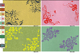 硅藻泥对称花纹壁画