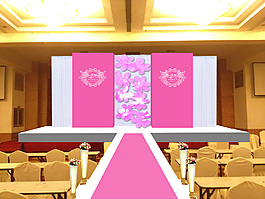 婚礼 效果图 粉色