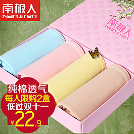 春天气息女士内裤4条装直通车推广图