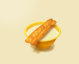 豆浆油条PS源文件