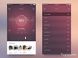 iOS7 UI 电台调频界面