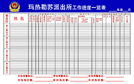 工作进度表