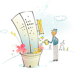 卡通插画矢量儿童图