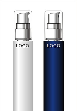 精美化妆品乳液瓶子矢量素材