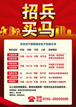 招聘海报PSD素材