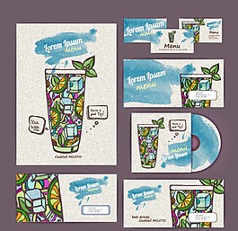 冷饮企业VI矢量图图片