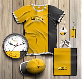 黄灰色调VI设计图片