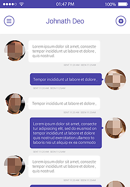 人物对话框APP界面