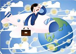 卡通商务插画图