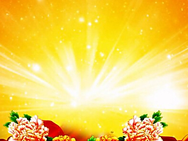 牡丹背景LED大屏幕发光背景视频