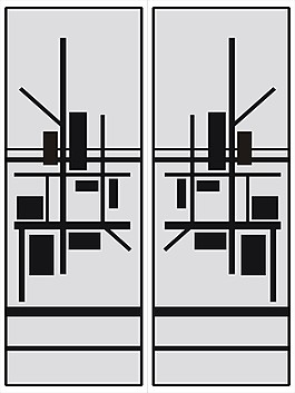 矩形组合图案移门