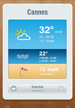 夏天天气APP界面
