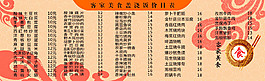 餐饮行业价目表