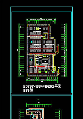 地下至三层平面图CAD图纸
