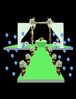 户外婚礼效果图