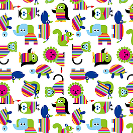 卡通动物背景素材