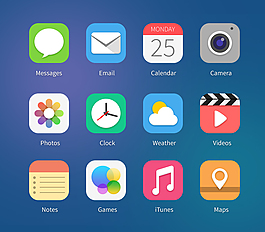 ios7扁平化UI素材