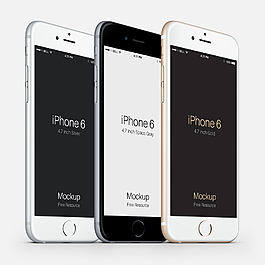 iPhone6四分之三视图样机PSD