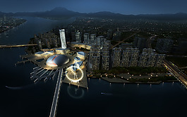 城市夜景效果图