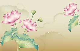 漂亮的荷花矢量