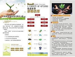 投资公司宣传三折页